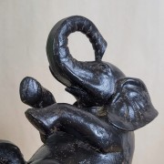 FIGURKA SŁOŃ SŁONIK CZARNY POSTARZANY