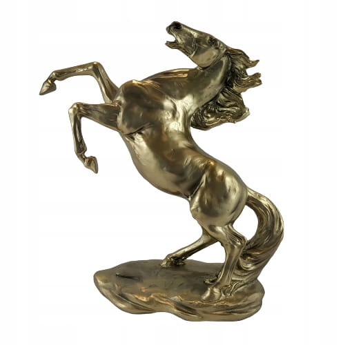 FIGURKA KOŃ STOJĄCY DĘBA ZŁOTO