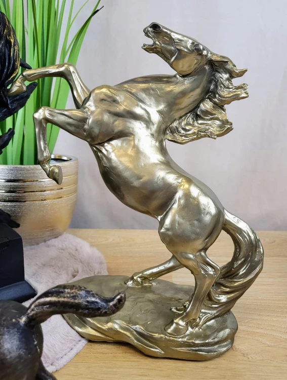 FIGURKA KOŃ STOJĄCY DĘBA ZŁOTO