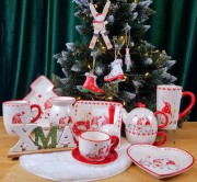 ZAWIESZKA NARTY DREWNIANE Z BAŁWANEM BAŁWAN ŚWIĘTA