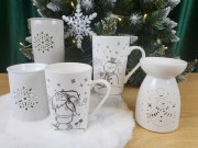 CERAMICZNY KOMINEK ZAPACHOWY NA OLEJKI ŚNIEŻYNKA