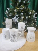 CERAMICZNY KOMINEK ZAPACHOWY NA OLEJKI ŚNIEŻYNKA