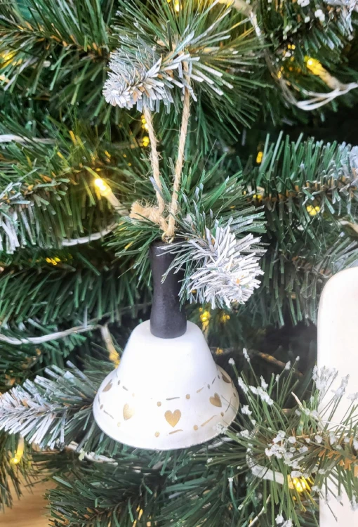 METALOWY DZWON DZWONEK WISZĄCY SERCA