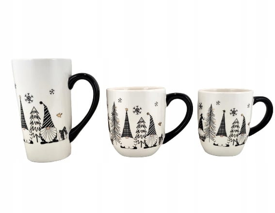 CERAMICZNY KUBEK ŚWIĄTECZNY Z MIKOŁAJEM KRASNALEM