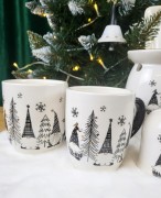 CERAMICZNY KUBEK ŚWIĄTECZNY Z MIKOŁAJEM KRASNALEM