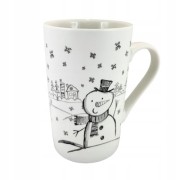 PORCELANOWY KUBEK Z BAŁWANEM 435 ML ŚWIĘTA