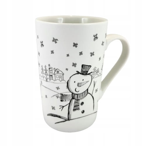 PORCELANOWY KUBEK Z BAŁWANEM 435 ML ŚWIĘTA