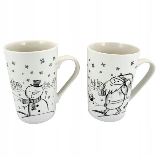 PORCELANOWY KUBEK Z BAŁWANEM 435 ML ŚWIĘTA