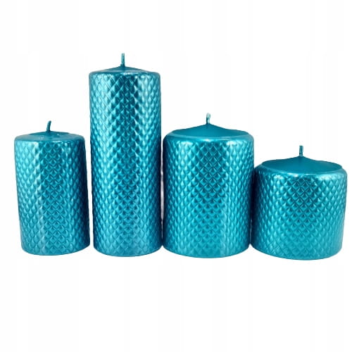 ŚWIECA CADIZ WALEC MAŁY FI7 TURKUS H11CM