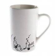 KUBEK PORCELANOWY Z PSAMI PIES  380 ML