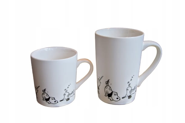 KUBEK PORCELANOWY Z PSAMI PIES  380 ML