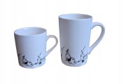 KUBEK PORCELANOWY Z PSAMI PIES  380 ML