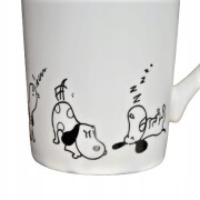 KUBEK PORCELANOWY Z PSAMI PIES  380 ML