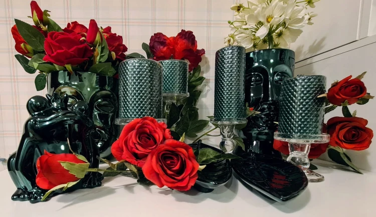 ŚWIECA OZDOBNA CADIZ WALEC DUŻY FI7 ZIELONY H11CM