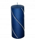 ŚWIECA BOLERO MAT WALEC GRANATOWY H18CM