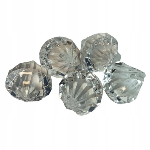 KRYSZTAŁKI BRYLANT DIAMENT CRYSTAL AKRYL 4 CM 5SZT