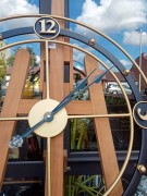 ZEGAR METALOWY OKRĄGŁY CZARNO-ZŁOTY