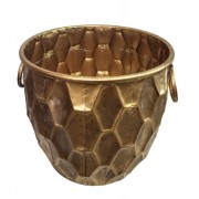 OSŁONKA DONICZKA METALOWA ZESTAW 2 SZTUKI ZŁOTA