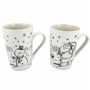 PORCELANOWY KUBEK Z BAŁWANEM 435 ML ŚWIĘTA