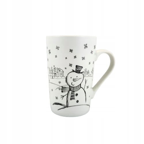 PORCELANOWY KUBEK Z BAŁWANEM 435 ML ŚWIĘTA