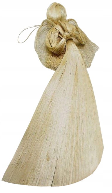 ZAWIESZKA ANIOŁ Z WŁÓKNA ABACA 32 CM