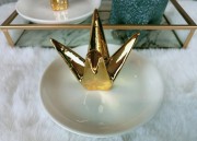 TALERZYK NA BIŻUTERIĘ ZE ZŁOTYM PTAKIEM