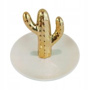 TALERZYK NA BIŻUTERIĘ ZE ZŁOTYM KAKTUSEM
