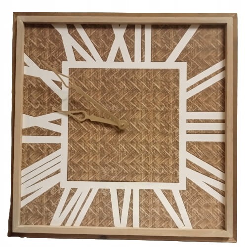 ZEGAR DREWNIANY KWADRATOWY