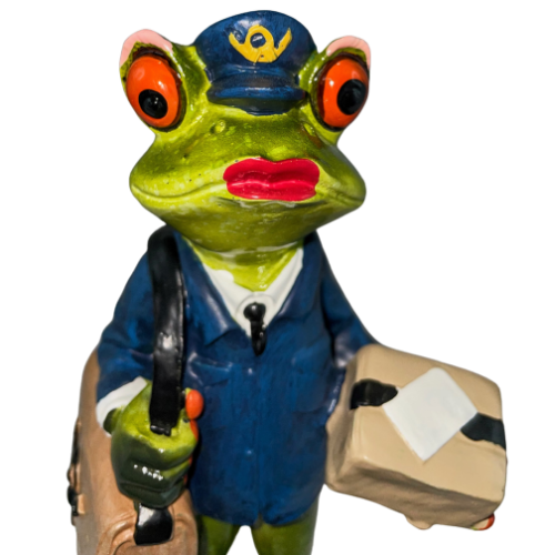 FIGURKA ŻABA LISTONOSZKA