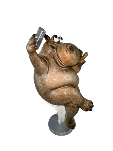 FIGURKA HIPOPOTAM SELFIE NA KRZEŚLE