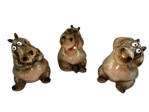 FIGURKA HIPOPOTAM 3 WZORY