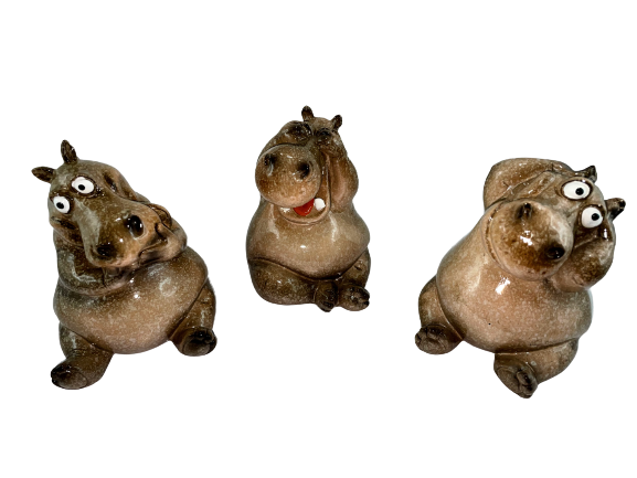 FIGURKA HIPOPOTAM 3 WZORY