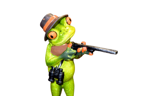 FIGURKA ŻABA MYŚLIWY