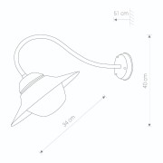 LAMPA ZEWNĘTRZNA KINKIET MARINA 9096