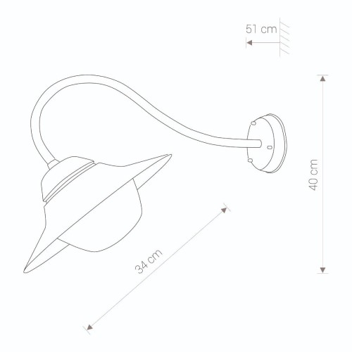 LAMPA ZEWNĘTRZNA KINKIET MARINA 9096