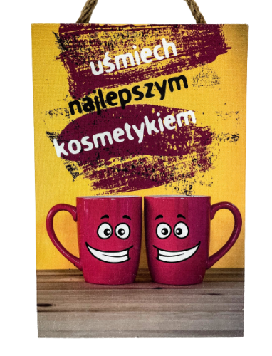 TABLICZKA MOTYWACYJNA MDF 20X30CM UŚMIECH