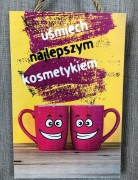 TABLICZKA MOTYWACYJNA MDF 20X30CM UŚMIECH