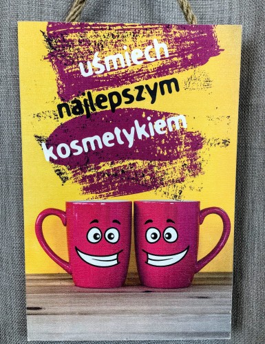 TABLICZKA MOTYWACYJNA MDF 20X30CM UŚMIECH