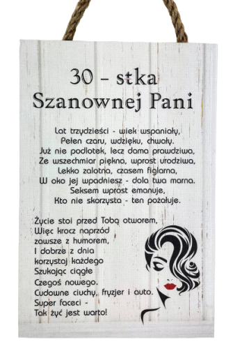 TABLICZKA MOTYWACYJNA MDF 20X30CM 30-STKA
