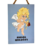 TABLICZKA MOTYWACYJNA MDF 20X30CM ANIOŁ AMOR