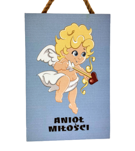 TABLICZKA MOTYWACYJNA MDF 20X30CM ANIOŁ AMOR
