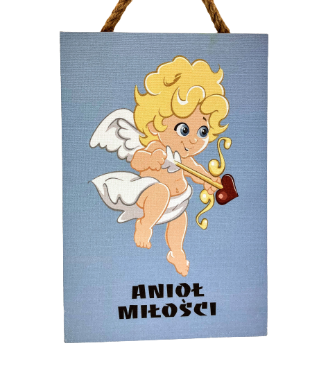 TABLICZKA MOTYWACYJNA MDF 20X30CM ANIOŁ AMOR