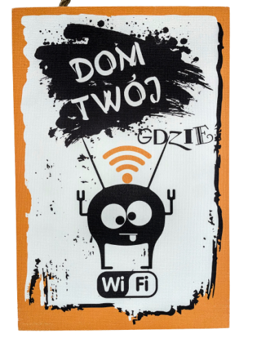 TABLICZKA MOTYWACYJNA MDF 20X30CM WIFI