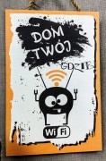 TABLICZKA MOTYWACYJNA MDF 20X30CM WIFI