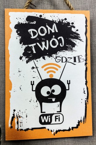 TABLICZKA MOTYWACYJNA MDF 20X30CM WIFI
