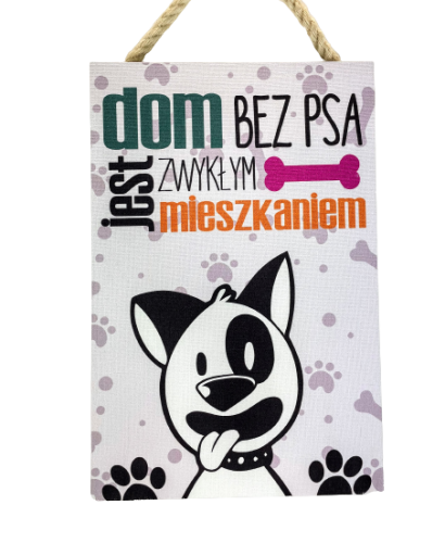 TABLICZKA MOTYWACYJNA MDF 20X30CM DOM BEZ PSA