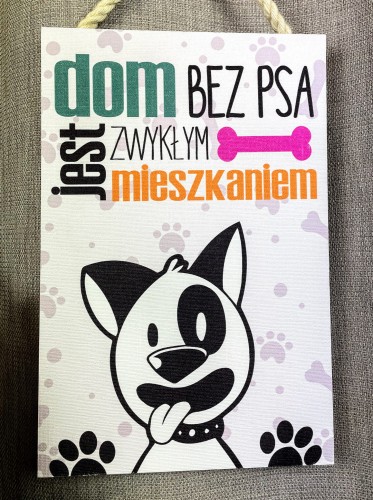 TABLICZKA MOTYWACYJNA MDF 20X30CM DOM BEZ PSA