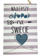 TABLICZKA MOTYWACYJNA MDF 20X30CM NAJLEPSZY CHŁOPAK