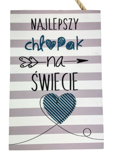 TABLICZKA MOTYWACYJNA MDF 20X30CM NAJLEPSZY CHŁOPAK