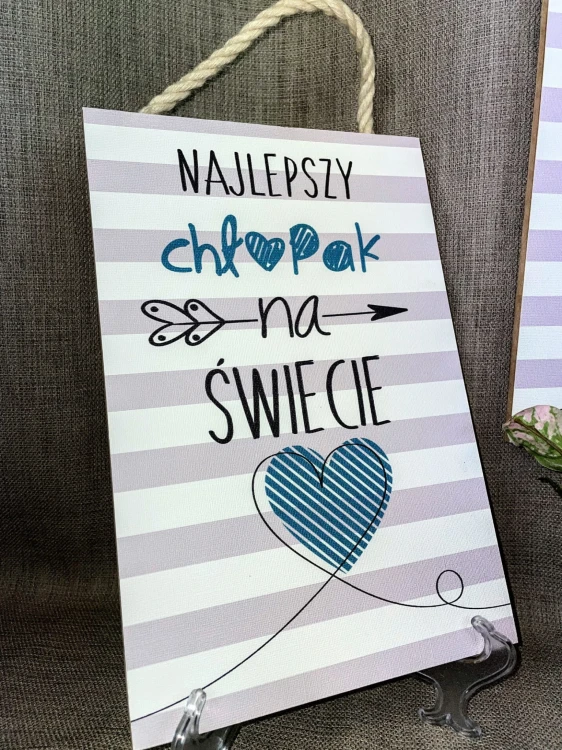 TABLICZKA MOTYWACYJNA MDF 20X30CM NAJLEPSZY CHŁOPAK